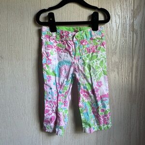 Lilly Pulitzer Kids Floral Pants - Pink and Green